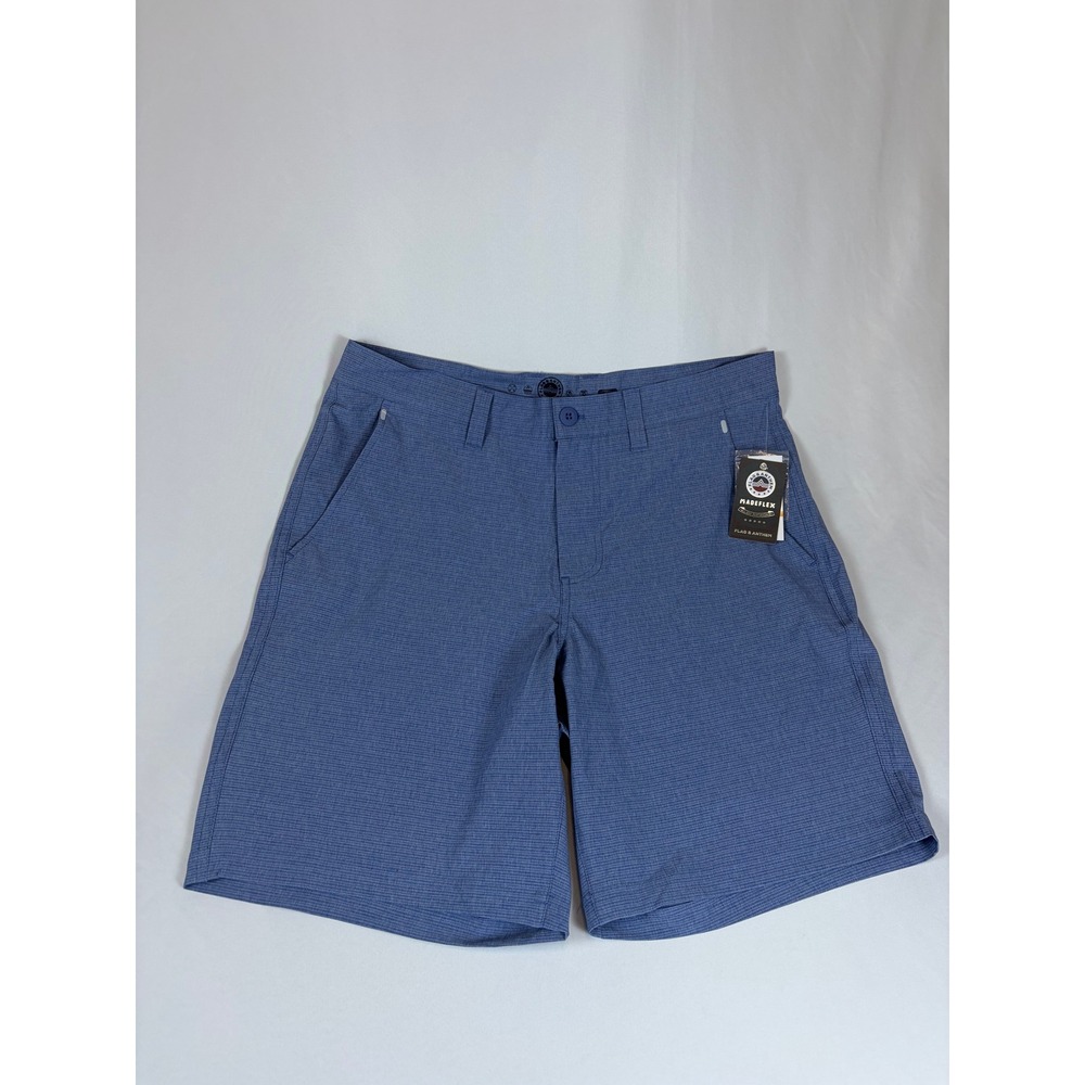 Flag & Anthem MadeFlex Mens Performance Shorts Blue Stretch Size 33 NWT